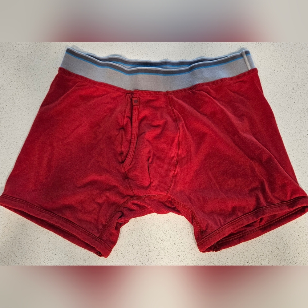 Mack Weldon red boxer briefs, size small, new, never worn